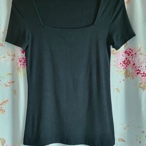Sexy Black Mangopop Square-Neck Top NWOT Size Small